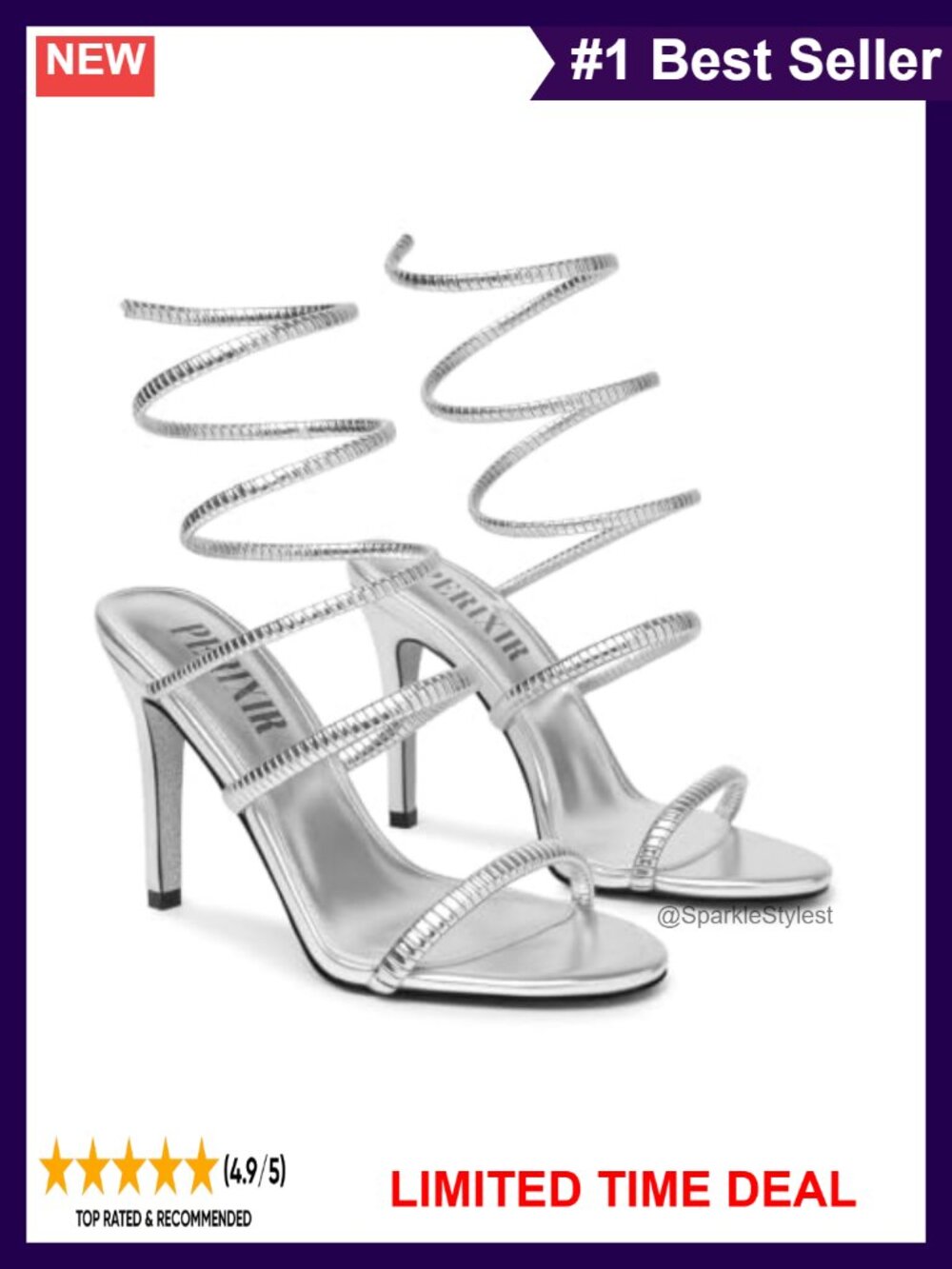 High Heels Spiral Lace Up Slingback Dressy Sandals Stiletto
